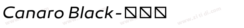 Canaro Black字体转换
